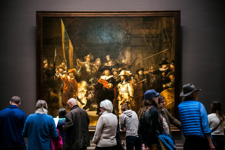 Une peinture de Rembrandt au Rijksmuseum