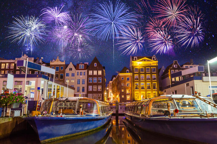 Fuegos artificiales en Ámsterdam