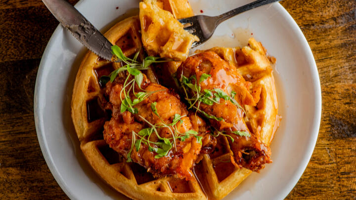chicken and waffles