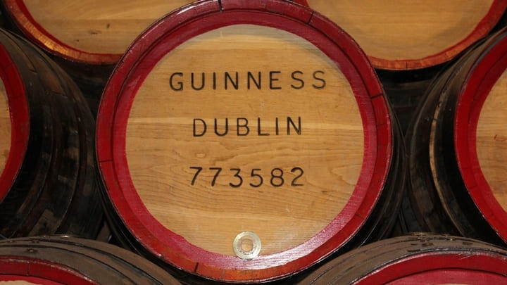 Guinness barrels.