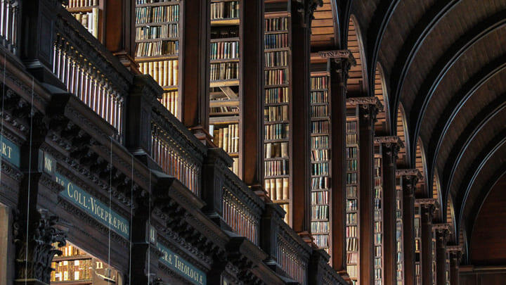 The Old Library at Trinity College, Dublin.