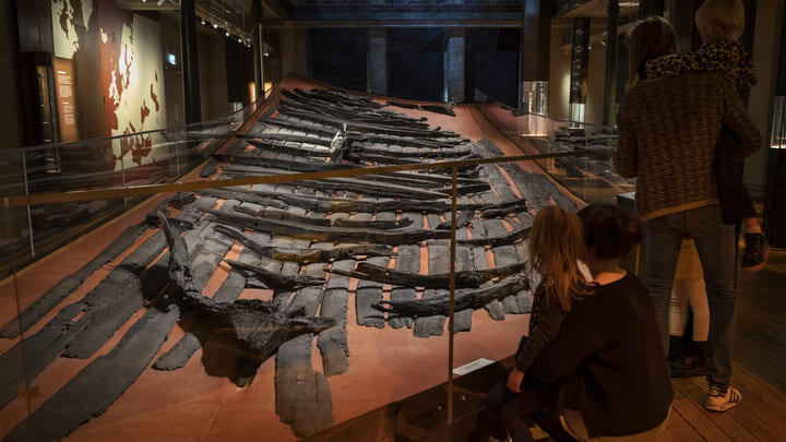 Viking ship at the Museum of Gothenburg.