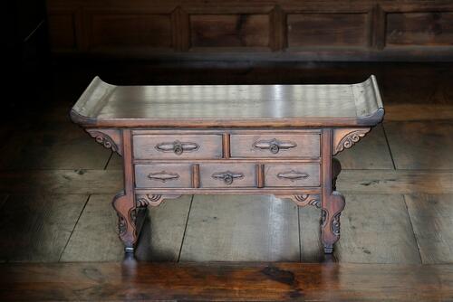 A traditional Korean wooden desk