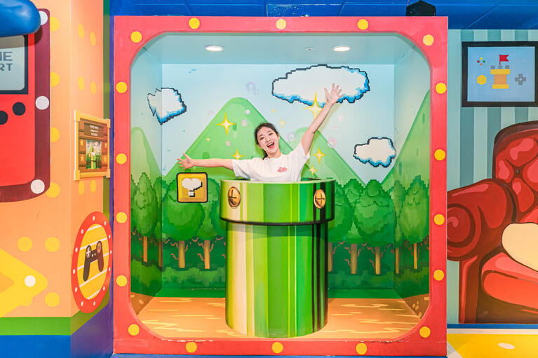 Super Mario themed room in the Alive Museum, Seoul