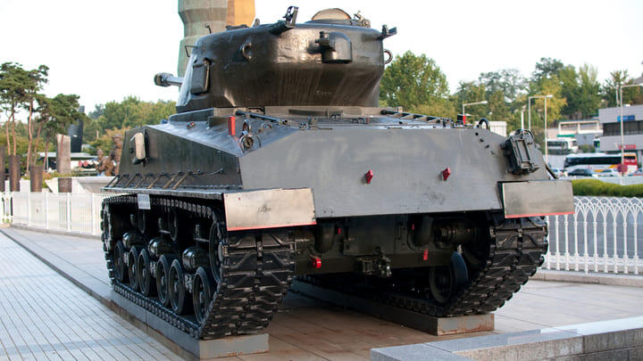 One of the tanks on display at the War Memorial of Korea in Seoul.