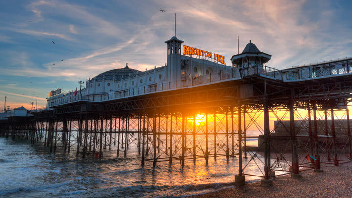 Brighton Pier at sunset