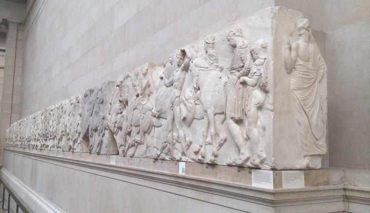 Frisos del Partenón en el British Museum. Las cosas que hay que ver en el Museo Británico.