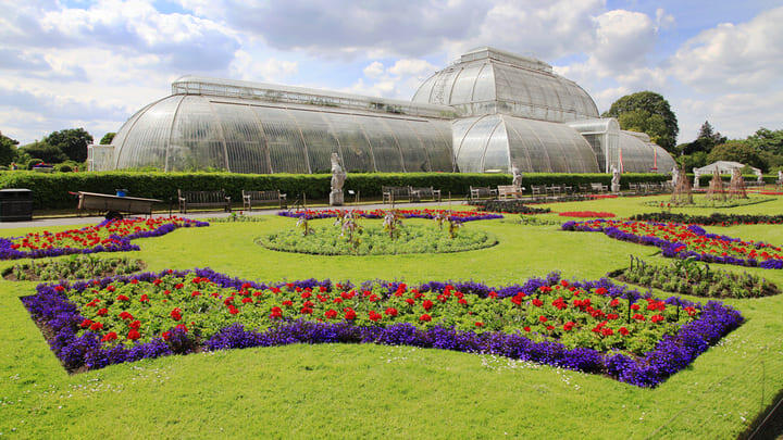 The Palm House at Kew Gardens in West London.
