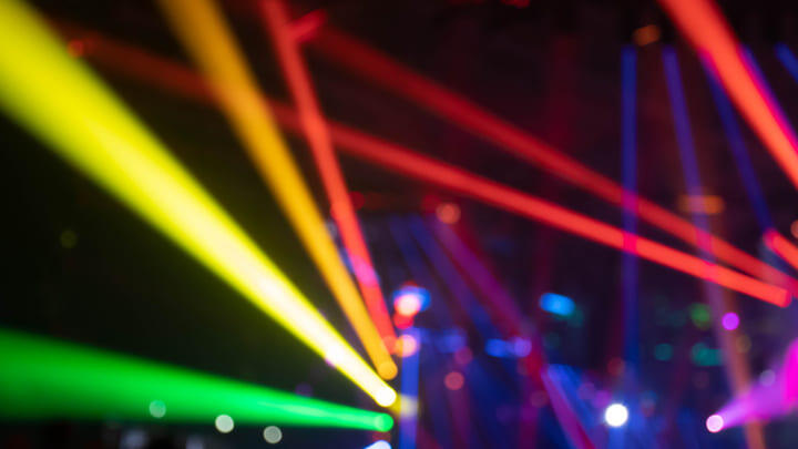 Colorful laser light show.