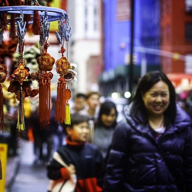 Chinatown in Manhattan.