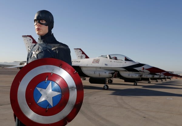 Madame Tussauds Unveils Captain America, The All-American Hero, At Nellis Air Force Base