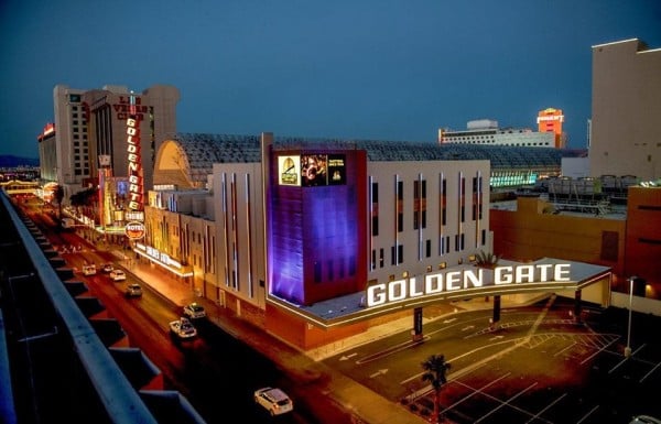 View of the Golden Gate Hotel and Casino in Las Vegas
