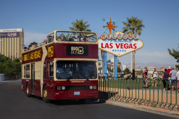 Explore the Las Vegas Strip and learn about the city on a narrated bus tour.