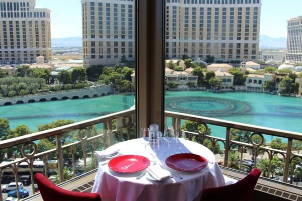 Dine at the Eiffel Tower Restaurant at Paris Las Vegas Hotel and Casino for a romantic evening.