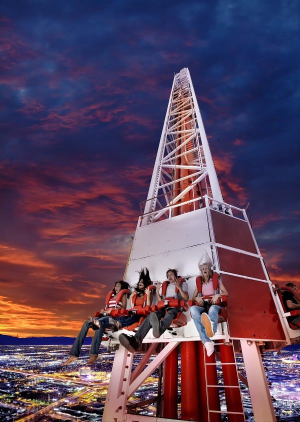 Big Shot thrill ride on top of the Las Vegas Stratosphere