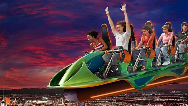 The X-Scream Thrill Ride on top of the Las Vegas Stratosphere Tower