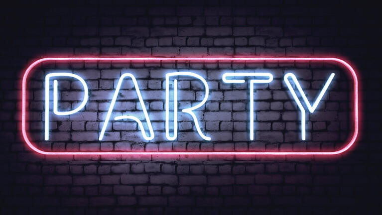 neon party sign