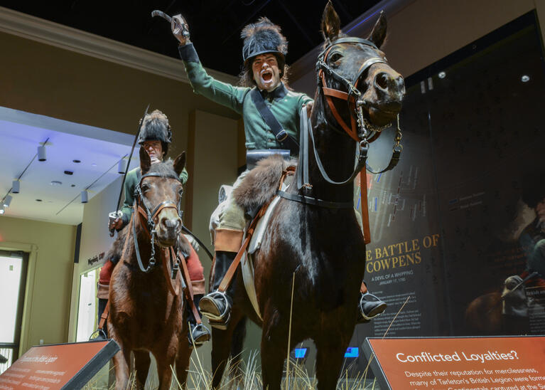 Horseback riding in the Museum of the Constitution in Philadelphia