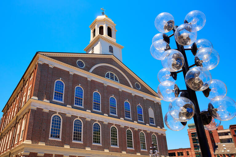 Le Faneuil Hall, l'un des monuments historiques de Boston