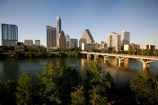 Austin Texas Sunset Skyline 2011