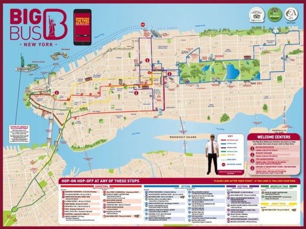 Big Bus New York Route Map and Stop List