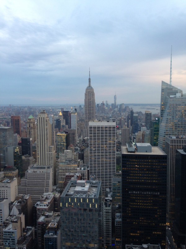 View of the Empire State Building from Top of the Rock