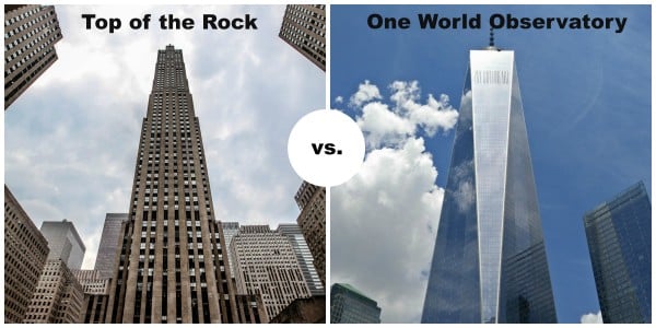 Top of the Rock vs One World Trade Observatory