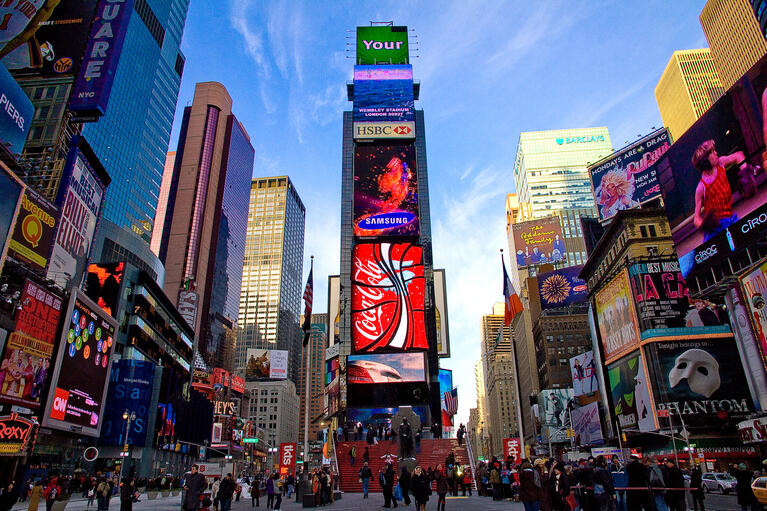 Times Square, célèbre dans le monde entier !
