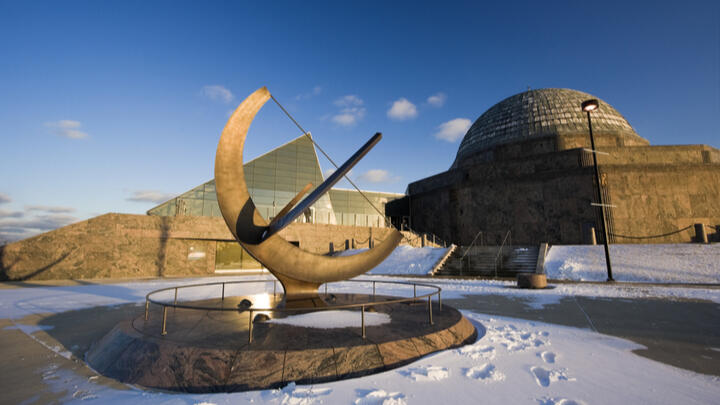 chicago in march adler planetarium