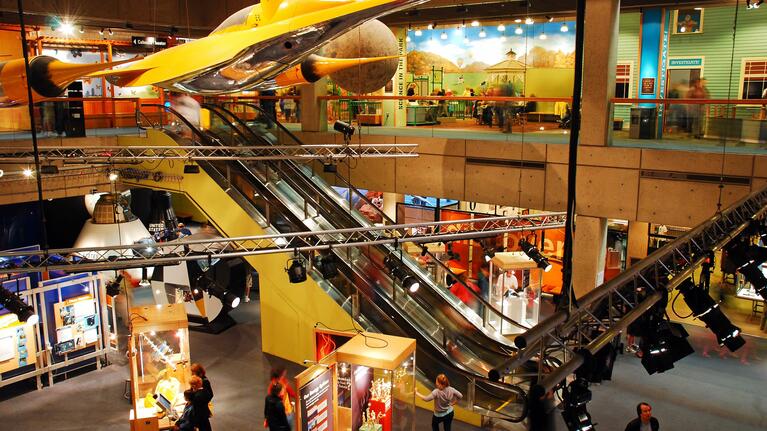 An exhibition hall in the Museum of Science and Industry