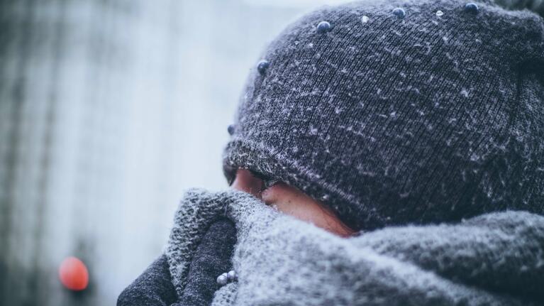 A woman dressed in winter clothing