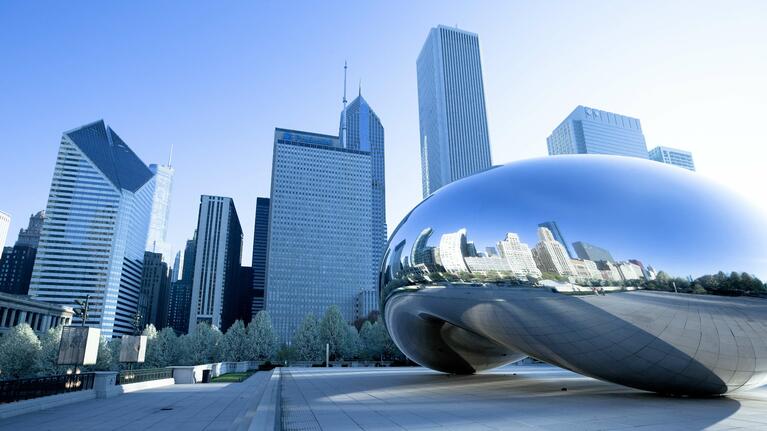 Cloud Gate en Millennium Park. Qué hacer en Chicago cerca del Parque del Milenio.