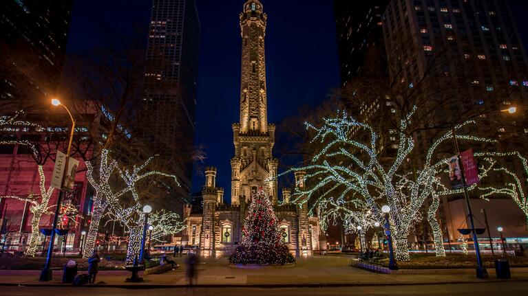 Christmas lights Chicago