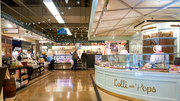 Interior of one of the West Loop's food markets