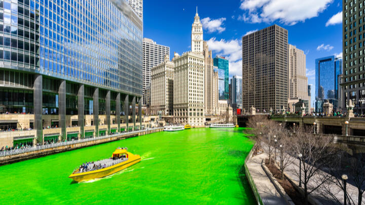chicago in march st patricks day