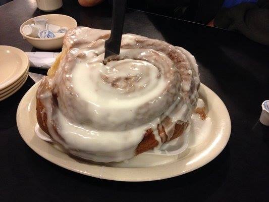 Get a giant cinnamon bun at Lulu's Bakery & Cafe in San Antonio