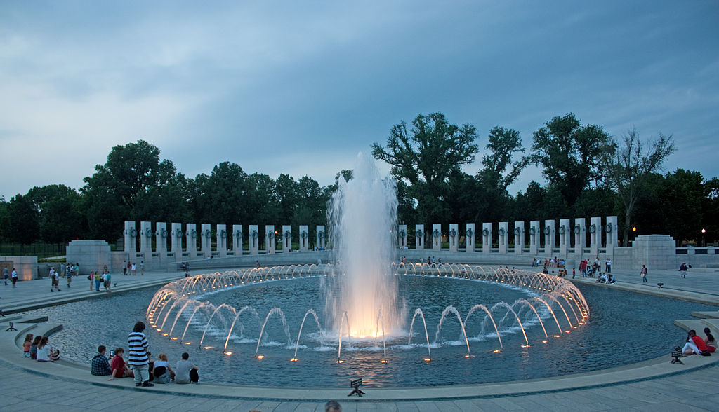 National World War II Memorial at dusk 3