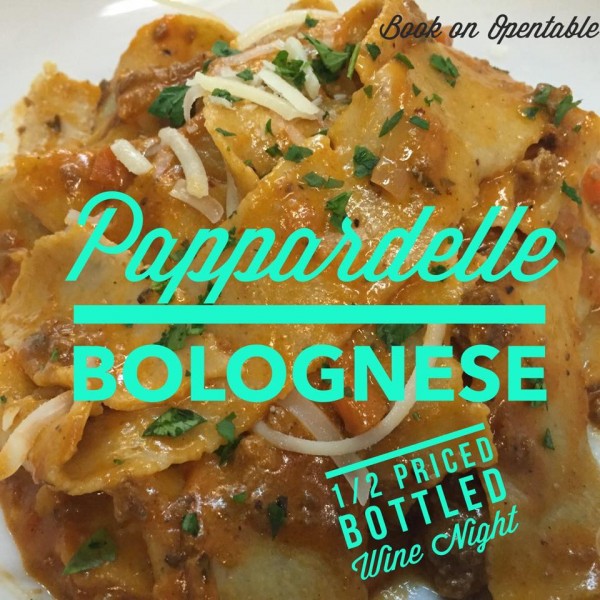 Pappardelle Bolognese dish at Lavagna