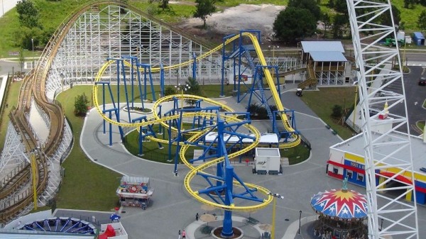 roller coaster at Fun Spot America in Orlando