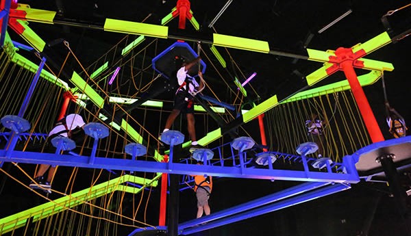 Challenge your physical and mental abilities on this fun, challenging ropes course.