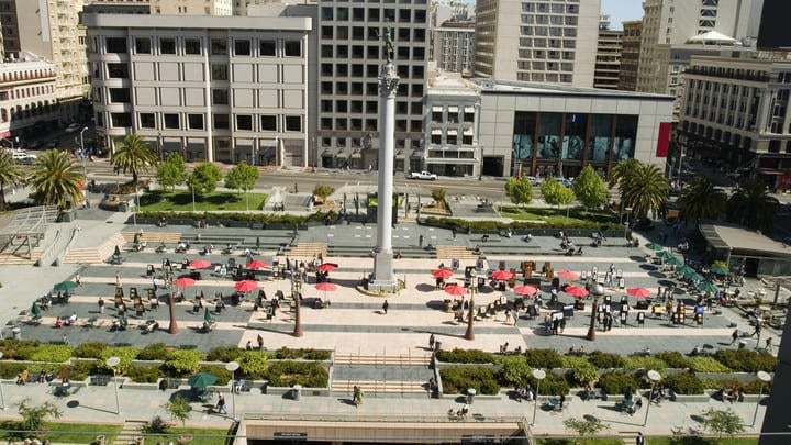 Union Square is one of the best places to shop in San Francisco