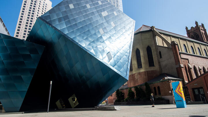 The remarkable exterior of San Francisco's Contemporary Jewish Museum
