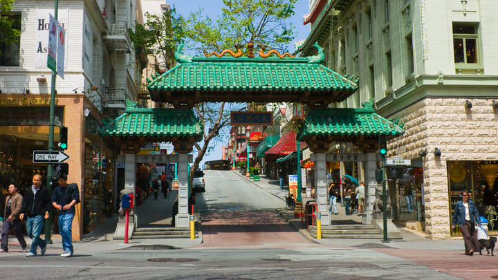 The Dragon Gate entrance to Chinatown, San Francisco