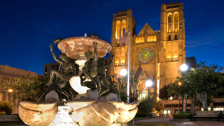 Grace Cathedral in the Nob Hill neighborhood, San Francisco