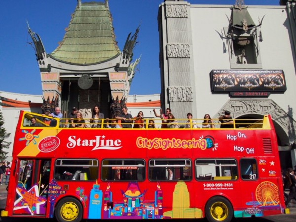 Starline CitySightseeing bus outside Chinese Theatre