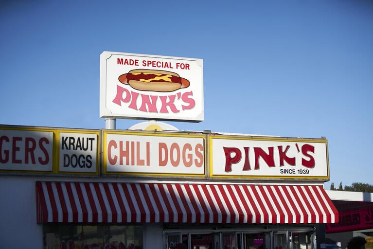 Pink's Hot Dogs in Los Angeles