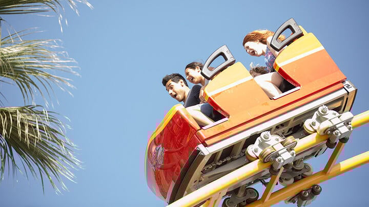 The Coast Rider rollercoaster at Knott's Berry Farm, LA.