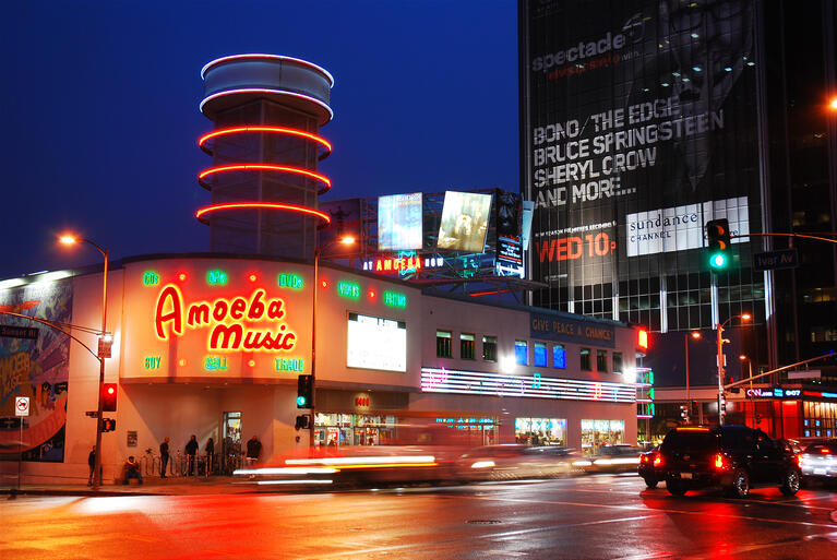 Le célèbre magasin Amoeba, étape incontournable pour les mélomanes !