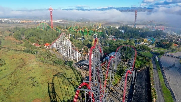 Six Flags Magic Mountain in Valencia, just north of LA.