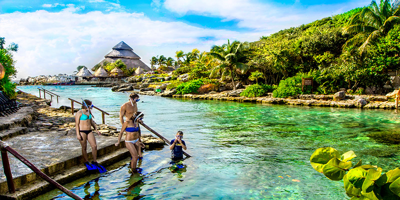 One of the many adventures at Xcaret Park in Cancun
